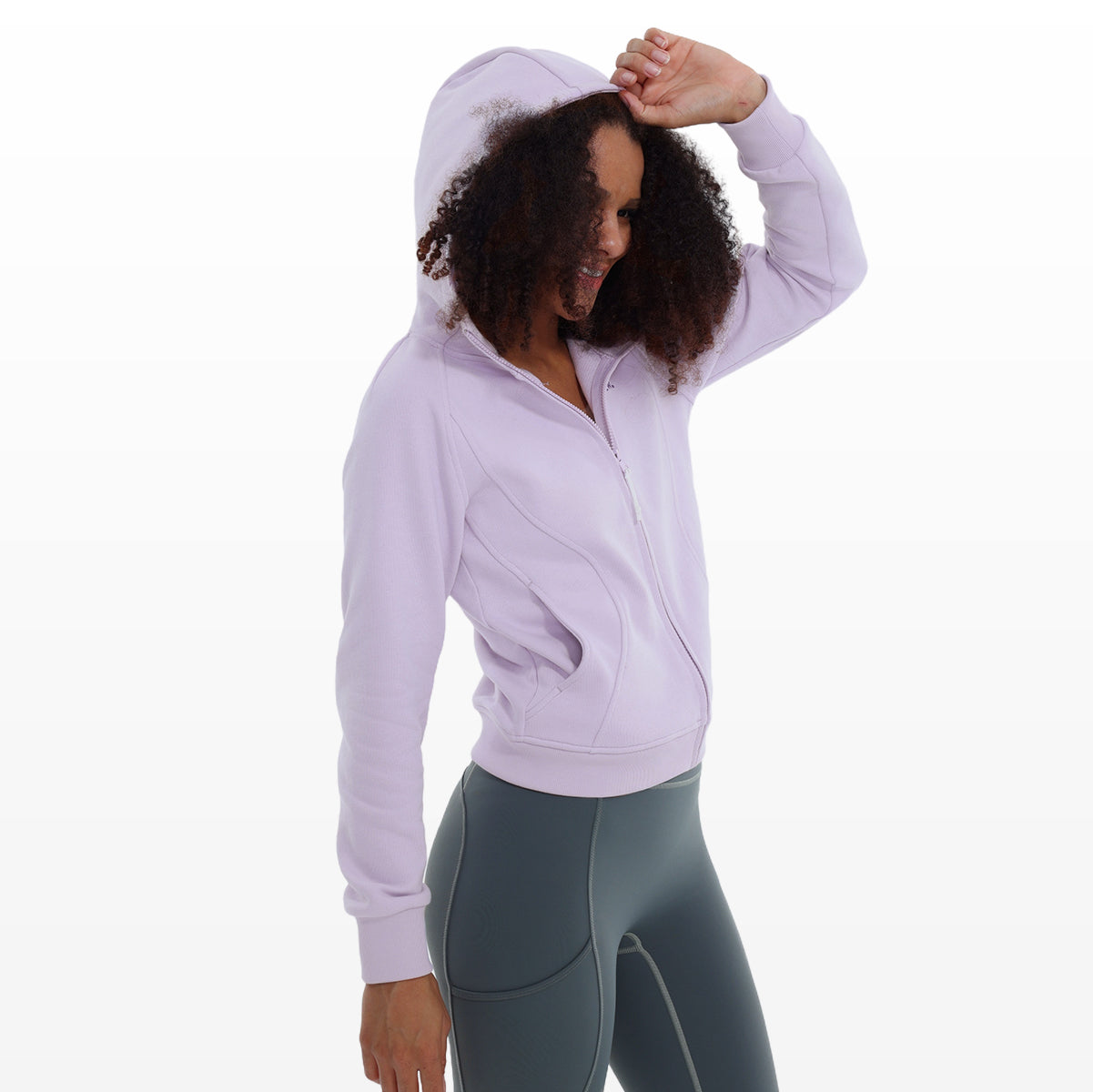 Natural Cotton Zipped Hoodie