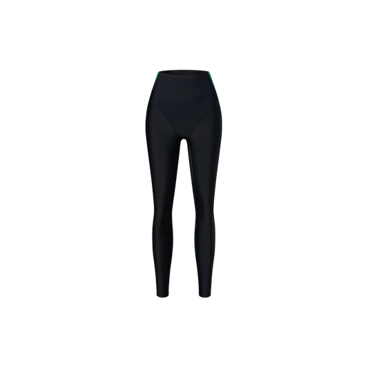 Colorblock Fast-dry Leggings with Side Pocket(Unpadded)