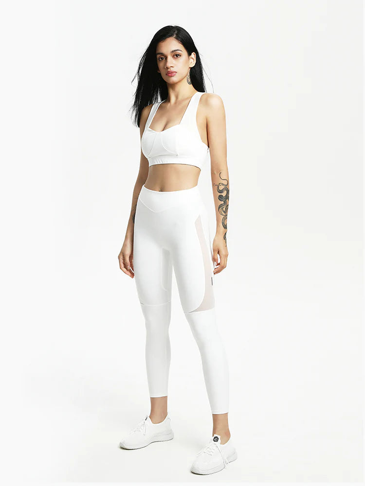 womens white sports bra