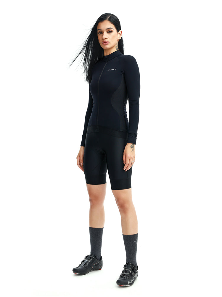 womens long sleeve cycling jersey