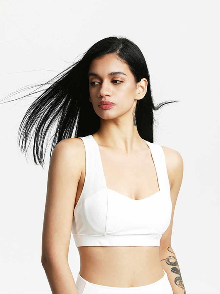 white sport bra