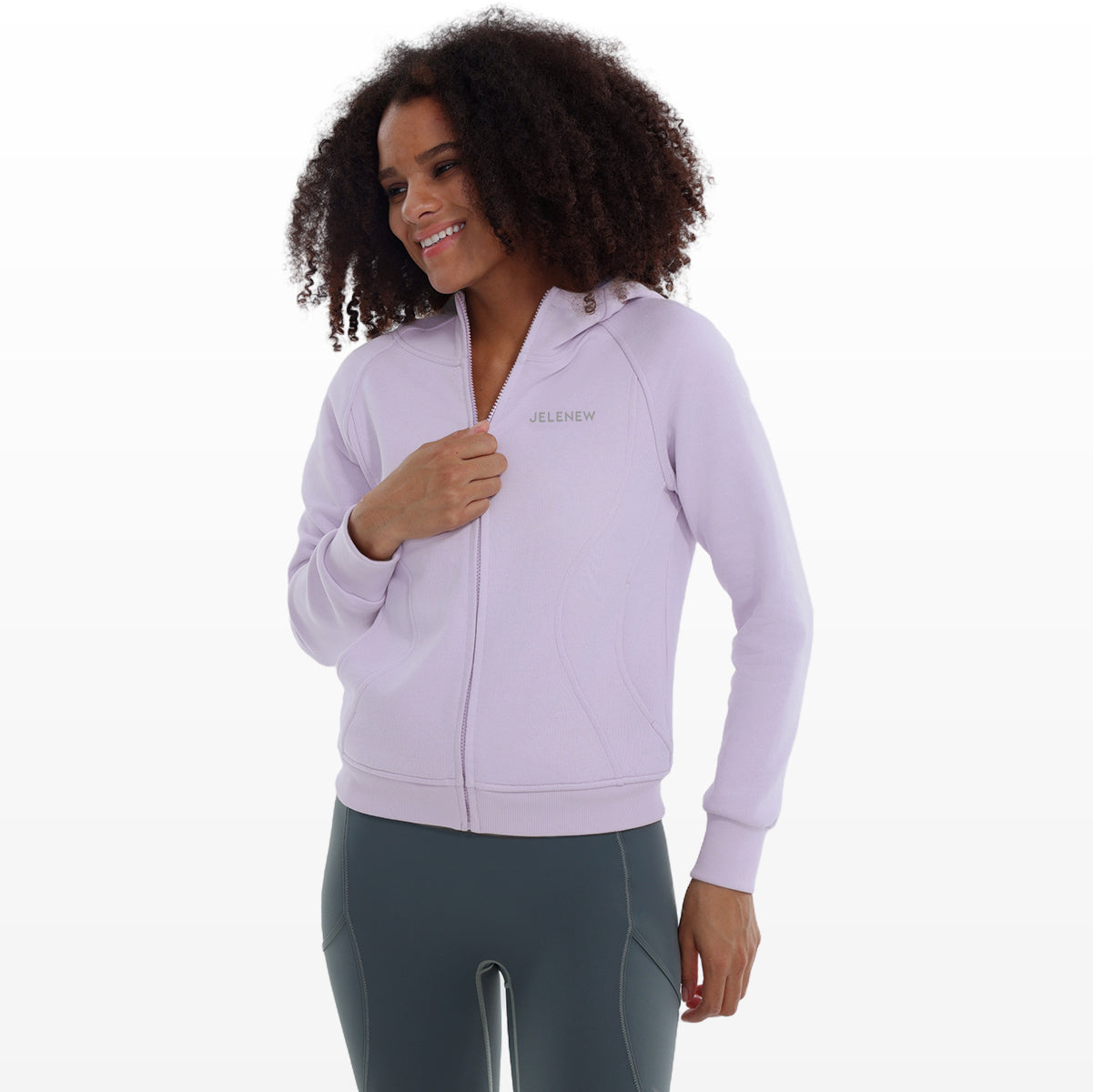 Natural Cotton Zipped Hoodie